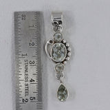 Blue Topaz 925 Sterling Silver Pendant