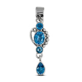 Blue Topaz 925 Sterling Silver Pendant