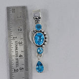 Blue Topaz 925 Sterling Silver Pendant