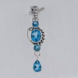 Blue Topaz 925 Sterling Silver Pendant