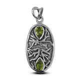 Peridot Pendant 925 Sterling Silver