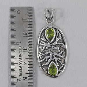 925 Sterling Silver Peridot Pendants