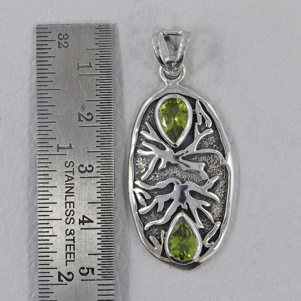 925 Sterling Silver Peridot Pendants