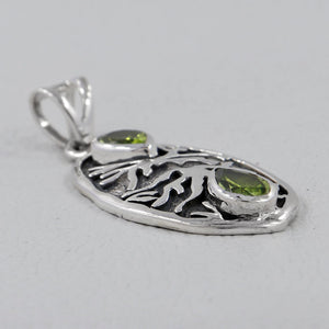 925 Sterling Silver Peridot Pendants