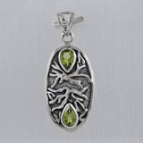 Peridot Pendant 925 Sterling Silver