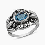 Blue Topaz 925 Silver Rings