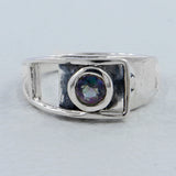 Mystic Quartz Gemstone 925 Sterling Silver Ring