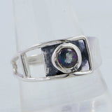 Mystic Quartz Gemstone 925 Sterling Silver Ring