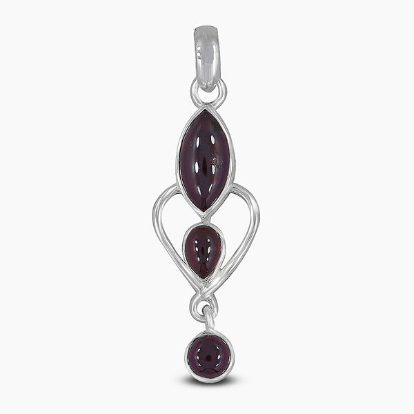 925 Sterling Silver Garnet Pendants