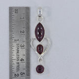 925 Sterling Silver Garnet Gemstone Pendant