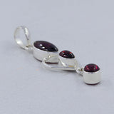 925 Sterling Silver Garnet Gemstone Pendant