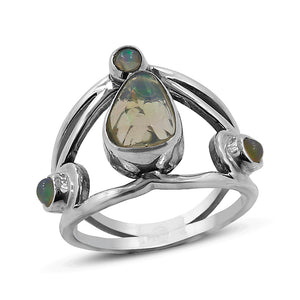 Fanta Garnet Silver Rings