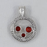 Garnet Gemstone Silver Pendant