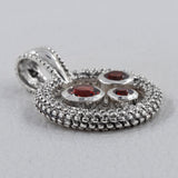 Garnet Gemstone Silver Pendant