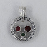 Garnet Gemstone Silver Pendant