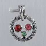 Garnet Gemstone Silver Pendant