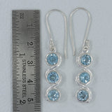 Blue Topaz Silver Earrings