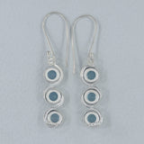 Blue Topaz Silver Earrings