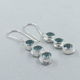 Blue Topaz Silver Earrings