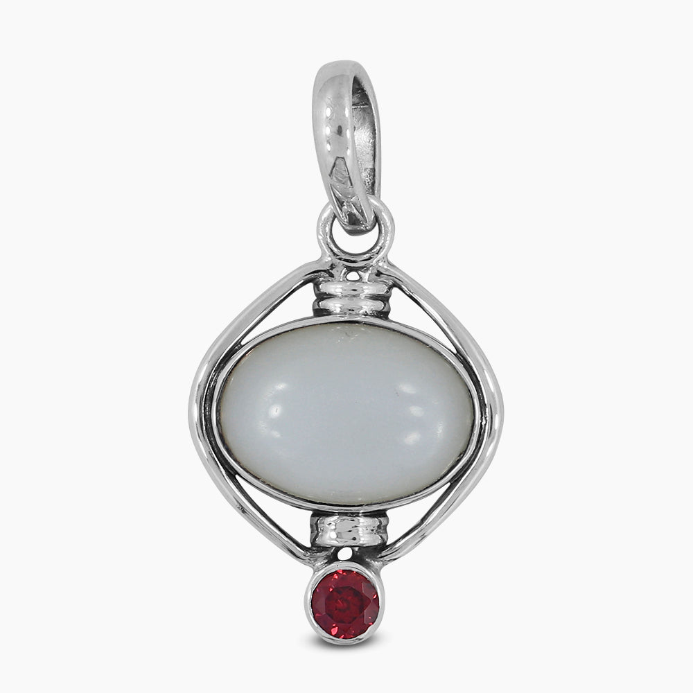 925 Silver Rainbow Moonstone Pendants