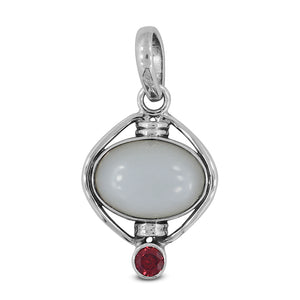 925 Silver Rainbow Moonstone Pendant