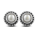 Pearl Studs Silver Earrings