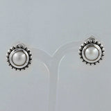 Pearl Studs Silver Earrings