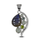 925 Sterling Silver Labradorite Pendant