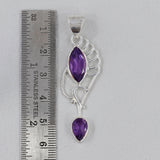 Amethyst Pendant 925 Sterling Silver