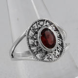 925 Silver Garnet Ring