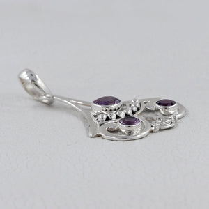 925 Sterling Silver Amethyst Pendants