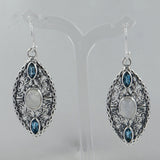 Marquise Shape Silver Earrings