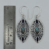 Marquise Shape Silver Earrings