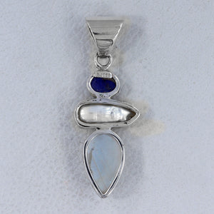 Rainbow Moonstone Silver Pendants