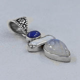 Rainbow Moonstone Silver Pendant