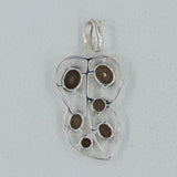 Tourmaline Leaf Silver Pendant