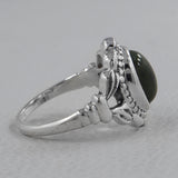 Green Amethyst Silver Ring