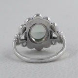 Green Amethyst Silver Ring