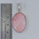 Natural Pink Opal Silver Pendant