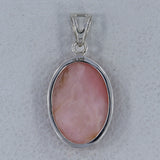 Natural Pink Opal Silver Pendant