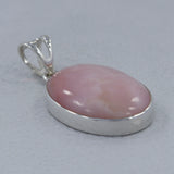 Natural Pink Opal Silver Pendant