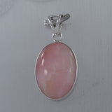 Natural Pink Opal Silver Pendant