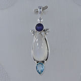 925 Silver Rainbow Moonstone Pendant