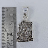 Raw Meteorite Silver Pendant