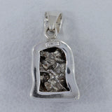 Raw Meteorite Silver Pendant