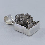 Raw Meteorite Silver Pendant