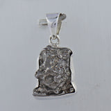 Raw Meteorite Silver Pendant