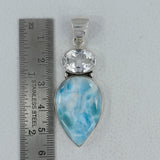 925 Sterling Silver Larimar Pendant