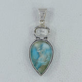 925 Sterling Silver Larimar Pendant