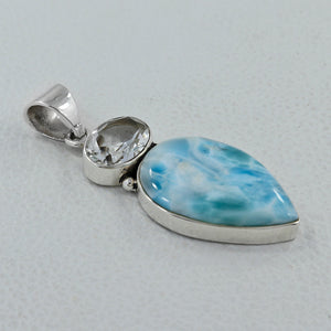 925 Sterling Silver Larimar Pendants